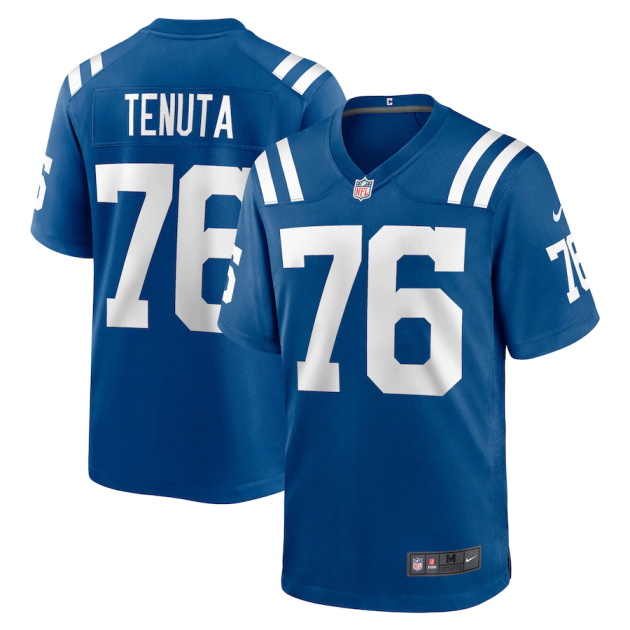 mens nike luke tenuta royal indianapolis colts game player jersey